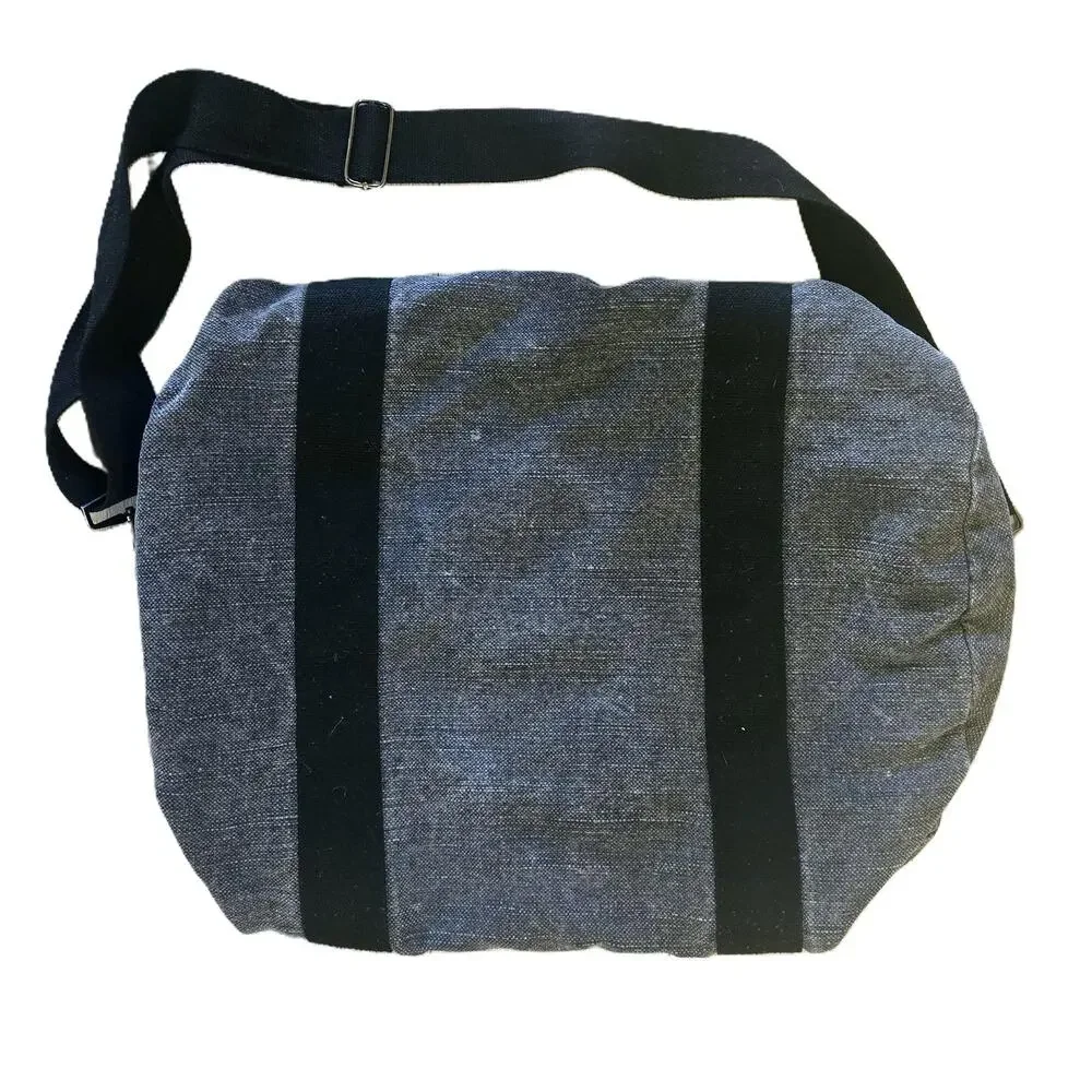 Heritage 1981 Gray/Blk Tweed-Zippered Duffle w/Handle & Adj Strap 2-Pockets
